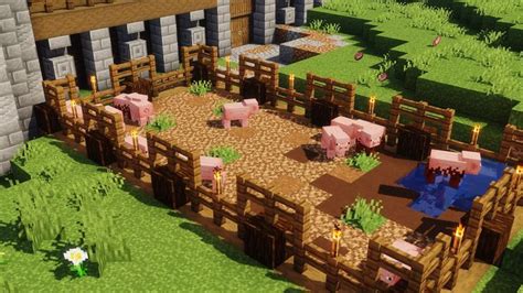 The problem is that pigs will float on lava and the items will burn. . Pig farm minecraft